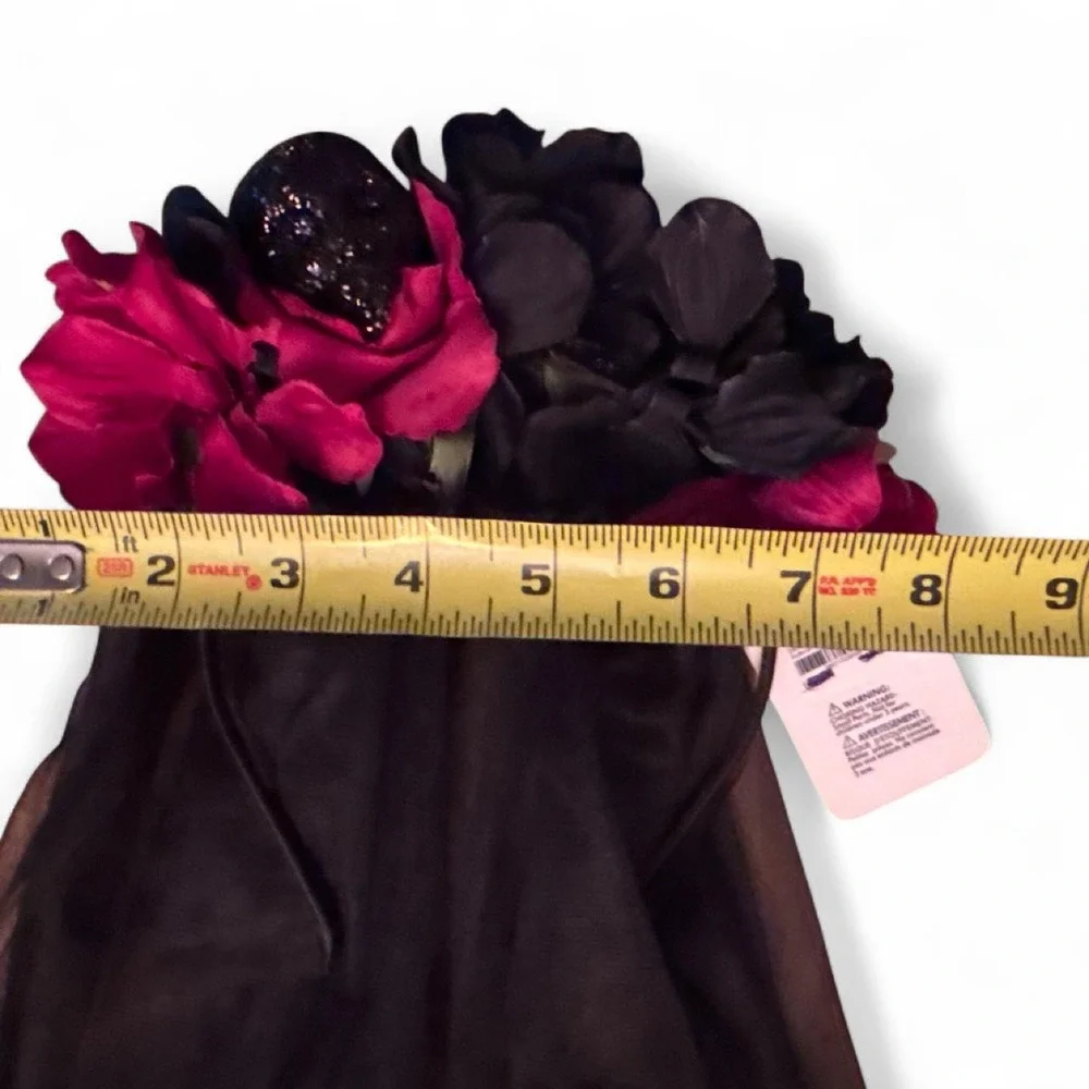 Claire's Skull Headband Flower Wreath Glitter Whimsigoth Dark Romance NWT